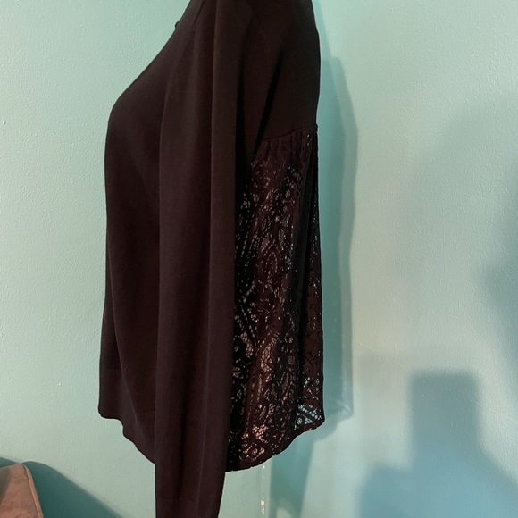 NWT GORGEOUS Loft by Ann Taylor sweater with lace - Picture 2 of 8